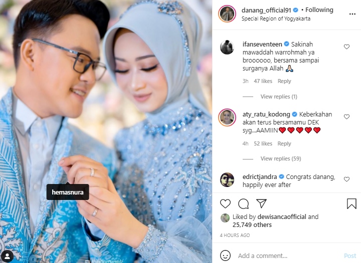 Danang DA Bagikan Potret Tunangan, Aty Kodong Nimbrung Ramai Disindir \'Minta Undangan\'