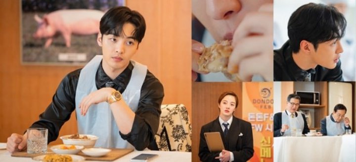 Jadi CEO Pekerja Keras, Kim Min Jae Bikin Karyawan Kewalahan di Foto Adegan \'Dali and Cocky Prince\'