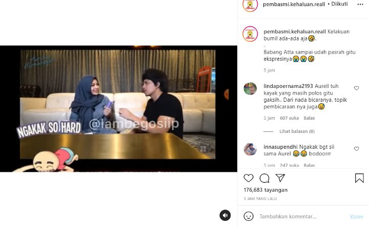Begini Reaksi Atta Halilintar Saat Aurel Hermansyah Jelaskan Alasan Beli Alat Untuk Pipis di Mobil