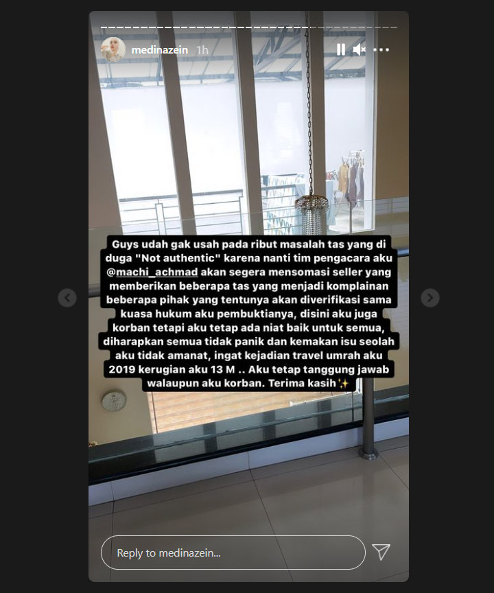 Medina Zein Tegaskan Juga Korban Jual-Beli Tas KW, Singgung Ganti Rugi Kasus Travel Umrah