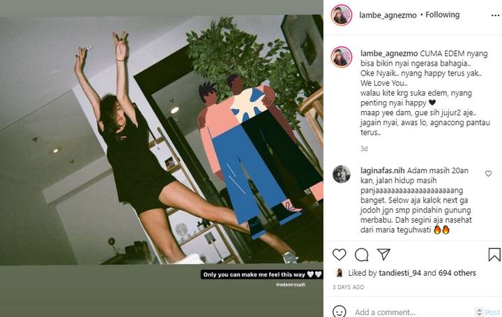 Agnes Monica Bucin ke Adam DIsindir Lupa Tuhan