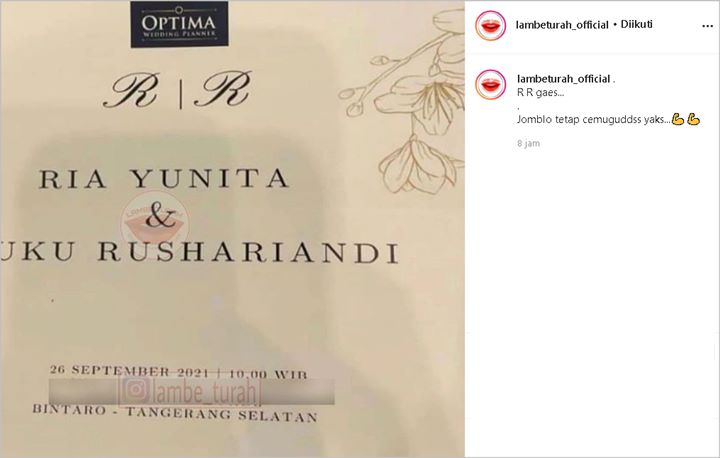 Beredar Potret Undangan Diduga Ria Ricis dengan Teuku Ryan Malah Direspons Begini