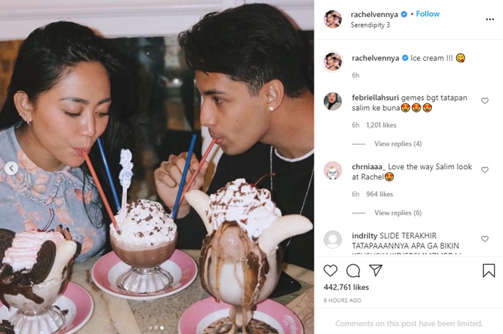 Rachel Vennya Mesra Banget Minum Segelas Berdua, Tatapan Salim Nauderer Bikin Histeris
