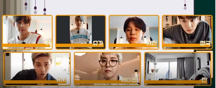 BTS Main Game Pakai Zoom, Tingkah Jin dan V Bagai Bumi dan Langit