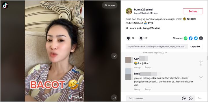 Dituding Insecure Gara-gara Bikin Konten Begini Soal Pasangan, Reaksi Bunga Zainal Undang Gelak Tawa