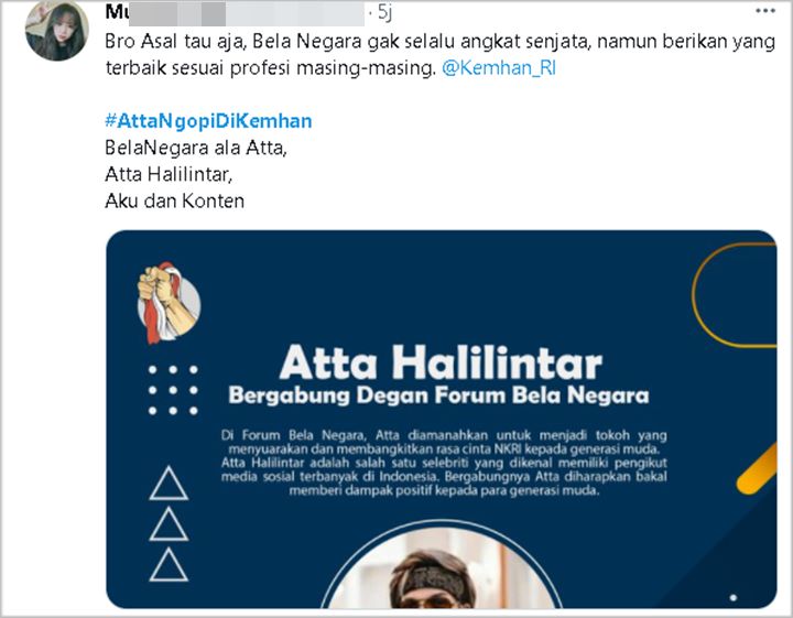 Trending Twitter, Atta Halilintar Bagikan Momen Ditunjuk Jadi Duta Bela Negara