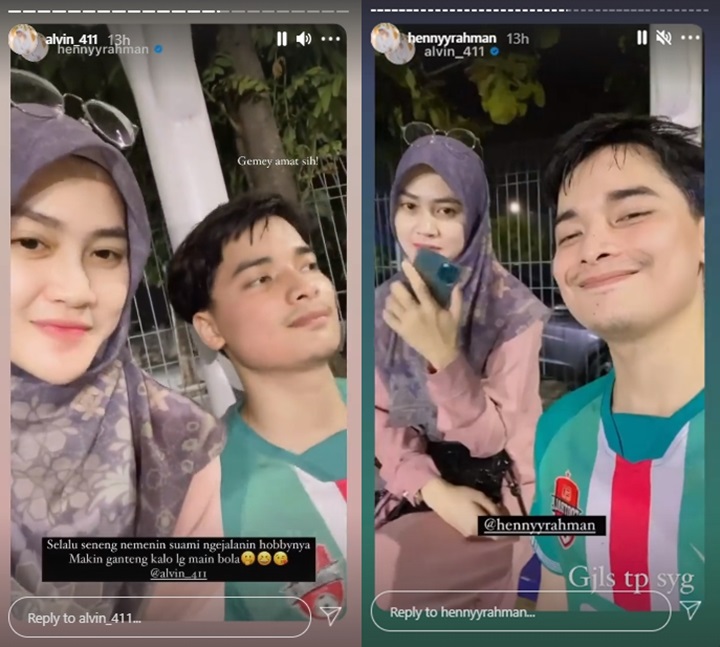 Alvin Faiz Ditemani Istri Saat Main Bola