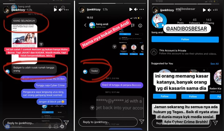 Jonathan Frizzy Murka Disebut Tukang Selingkuh Sampai Dimaki Tolol, Langsung Polisikan Haters