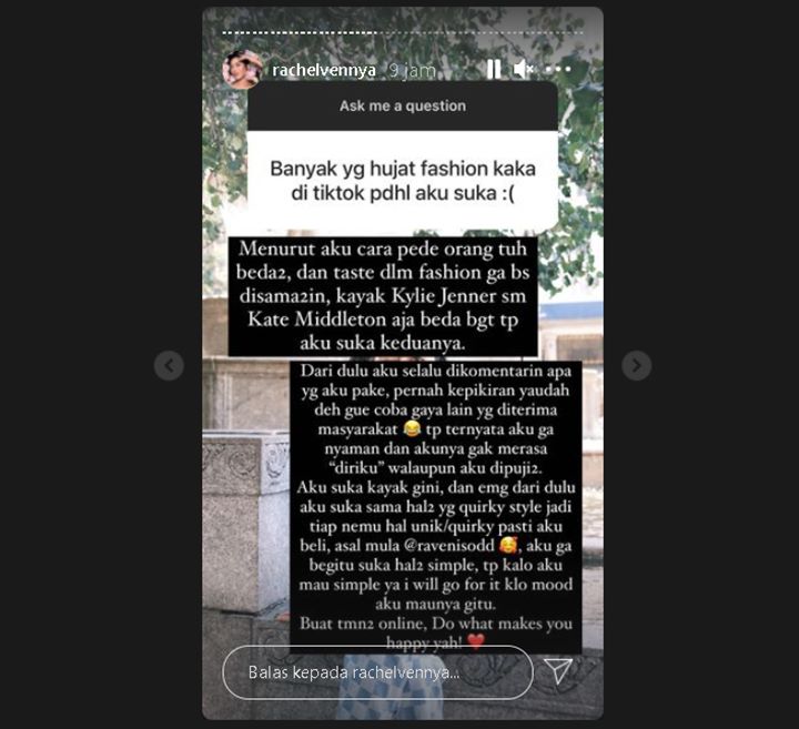 Selera Fashion Dihujat di TikTok, Rachel Vennya Santai Bahas Kylie Jenner Hingga Kate Middleton