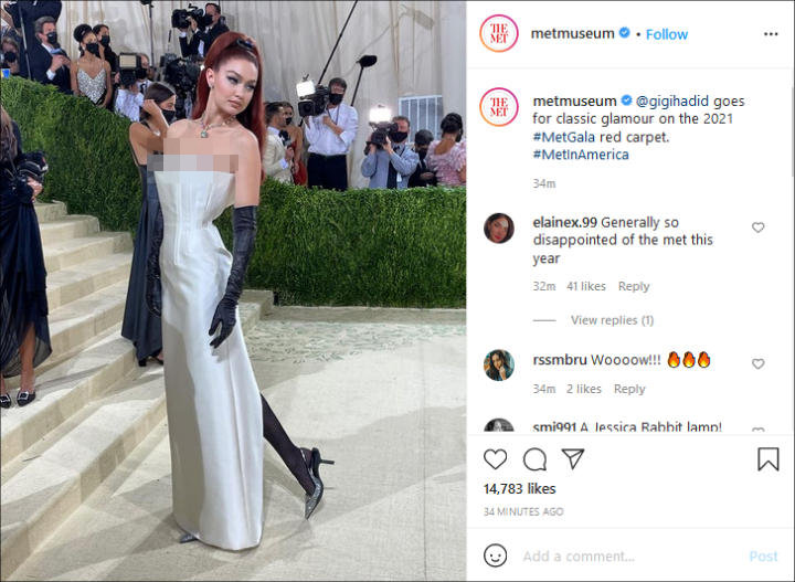 Gigi Hadid Pakai Gaun Klasik Sederhana di Met Gala, Rambut Ala Putri Duyung Curi Perhatian