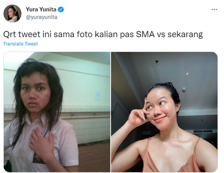 Ikuti Trending SMA Vs Sekarang, Yura Yunita Senyum-Senyum Sendiri Lihat Foto Jadulnya