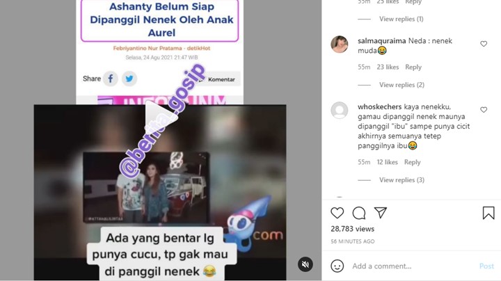 Sikap Ashanty Ogah Dipanggil Nenek Bikin Heboh, Netizen Beri Sederet Saran Panggilan Ini