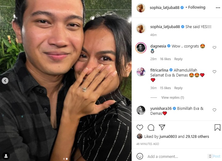 Eva Celia Dilamar Kekasih Saat Ultah, Tangis Bahagia Banjir Ucapan Selamat