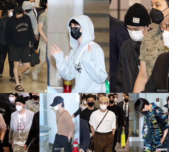 BTS Pulang Subuh dari New York, Gaya RM dkk Tetap Kece Abis