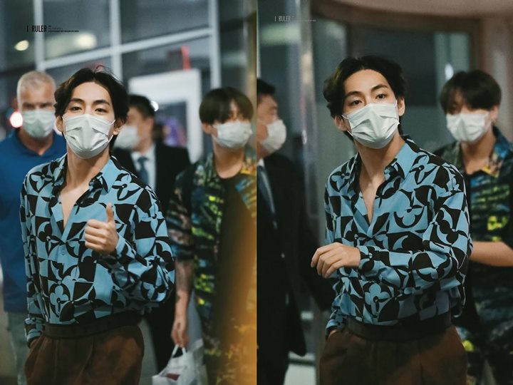 Kemeja yang Dipakai V BTS Saat Berangkat ke New York Ternyata Eksklusif