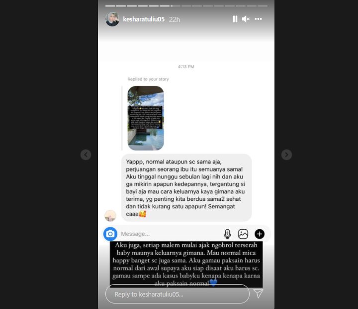 Usai Diprotes Karena Ingin Caesar, Kesha Ratuliu Ungkap Kemungkinan Lahiran Normal