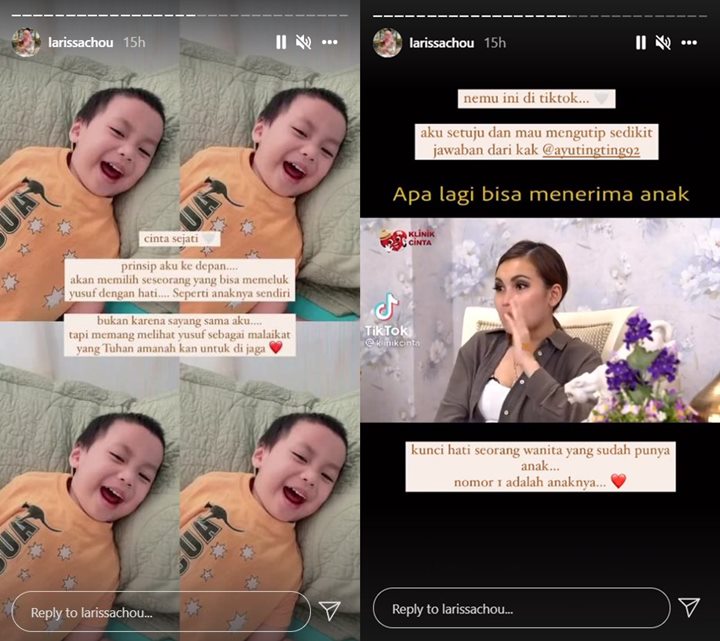 Larissa Chou Cari Calon Suami yang Tulus Sayang Anak, Sepakat dengan Ayu Ting Ting