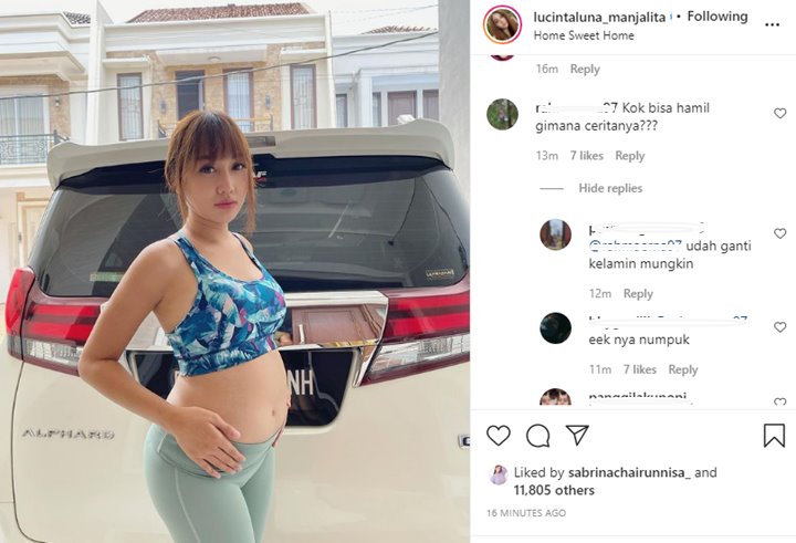Pakai Sport Bra, Lucinta Luna Pamer Perut Makin Besar Bikin Netizen Heran