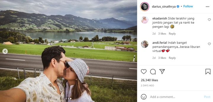 Darius Sinathrya dan Donna Agnesia Ciuman Mesra di Pinggir Tol Swiss, Jadi Tontonan Bule?