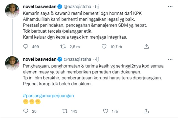 Keterangan Novel Baswedan