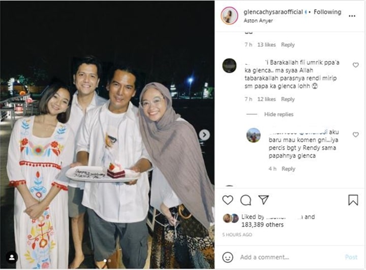 Glenca Chysara Posting Momen Ultah Sang Ayah, Paras Tampan Mirip Rendi Jhon?