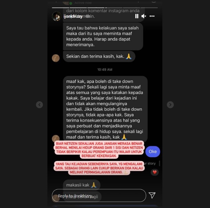 Jonathan Frizzy Minta Netizen Tak Bela Perempuan Pelaku Kekerasan, Sindir Dhena Devanka?