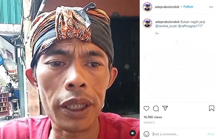 Heboh Video Ade Londok Tagih Raffi Ahmad yang Janji Naikkan Umrah, Gaya Bicaranya Dikritik