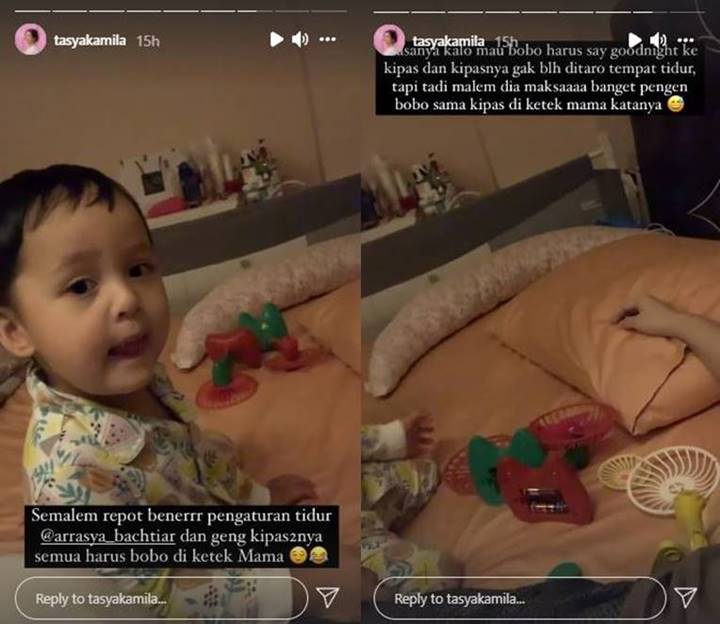 Putra Tasya Kamila Makin Sayang ke Koleksi Kipasnya, Sampai Harus Tidur Bareng?