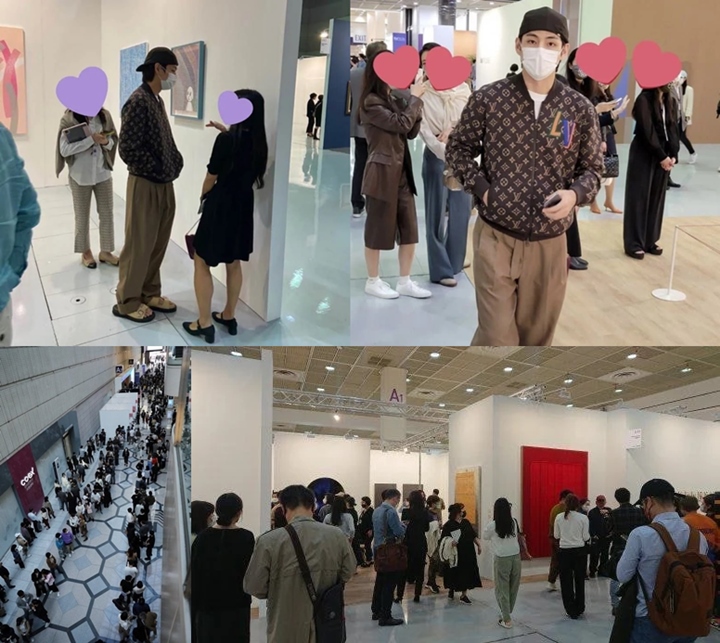 Suasana Pameran Seni Saat Dikunjungi V BTS