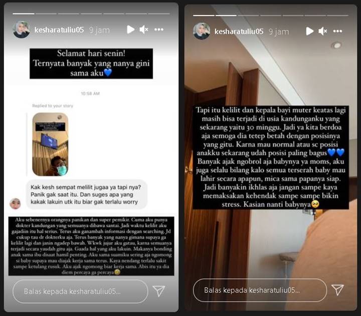 Diminta Tips Agar Tak Cemas Saat Janin Terlilit Tali Pusar, Kesha Ratuliu Bongkar Rutinitas Penting
