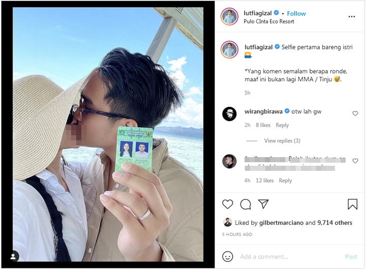 Lutfi Agizal Pamer Cium Bibir Istri