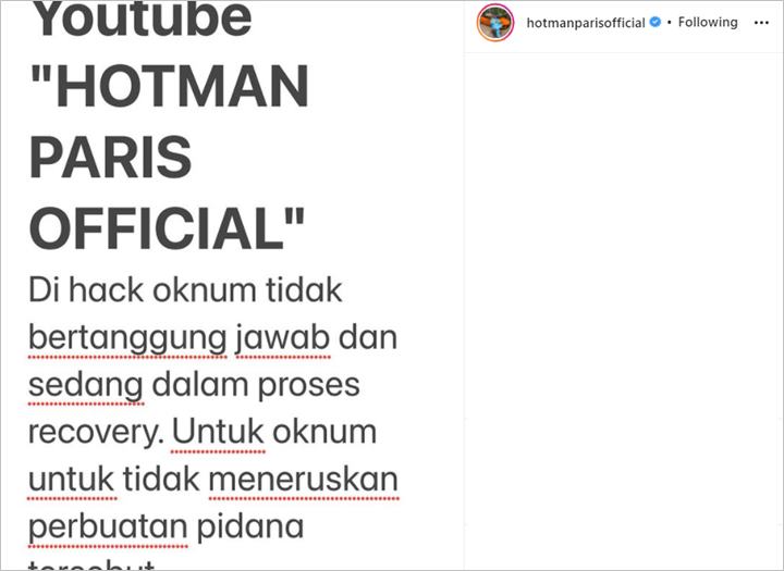 Hotman Paris Beri Peringatan Tegas Usai Akun YouTube Kena Hack, Banjir Dukungan Menohok