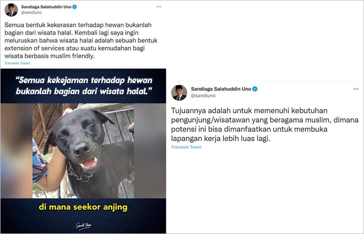 Sandiaga Soal Anjing Canon