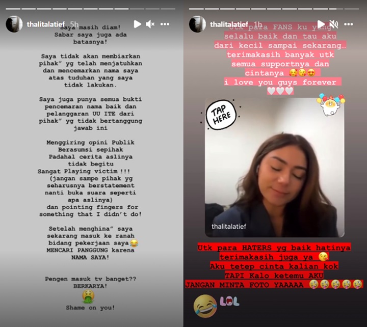 Thalita Latief Murka Merasa Terus Difitnah, Ingatkan Sosok Playing Victim Untuk Berhati-hati