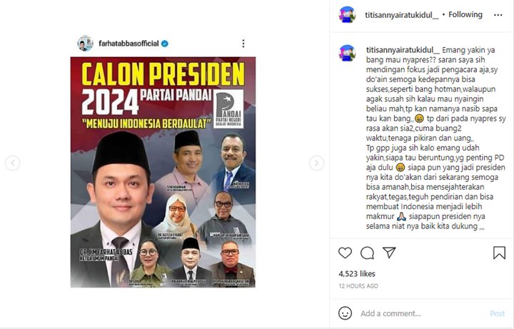 Peramal Titisan Nyai Ratu Kidul Terawang Nasib Farhat Abbas Jika Calonkan Diri Jadi Presiden