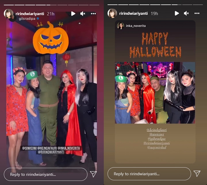 Ririn Dwi Ariyanti Tampil Berani Saat Rayakan Halloween Bareng Sahabat, Tak Dikenali?
