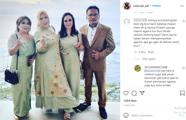 Rohimah Jadi Saksi Nikah Eva Belisima Yang Digelar Secara Kristen, Ramai Disentil Begini