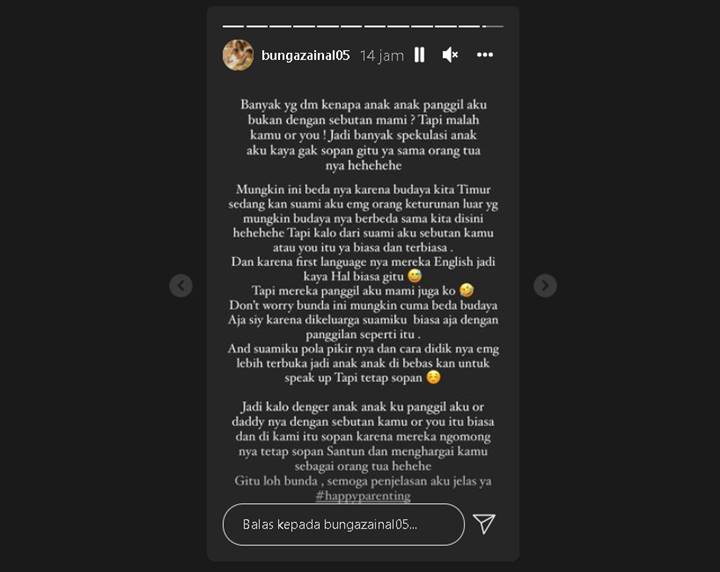 Penjelasan Bunga Zainal Usai Panggilan dari Anak-anak Dipertanyakan Hingga Dikira Tak Sopan
