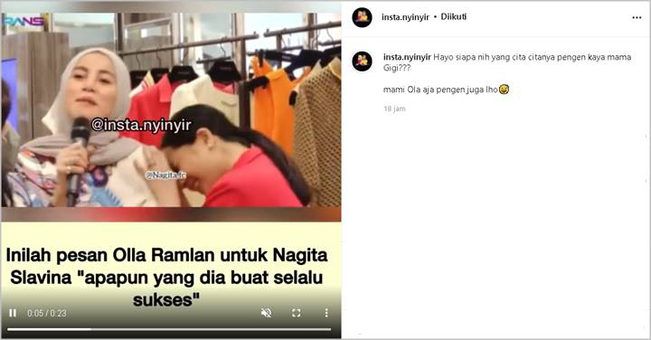 Komentar Blak-blakan Olla Ramlan Soal Kesuksesan Nagita Slavina Disebut \'Wakilkan\' Perasaan Netizen