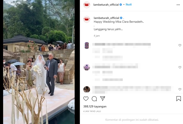 Clara Bernadeth Resmi Lepas Status Lajang, Lokasi Pernikahan Bikin Salfok