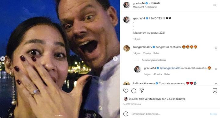 Dikira Sudah Nikah, Gracia Indri Ternyata Baru Dilamar Pacar Bule