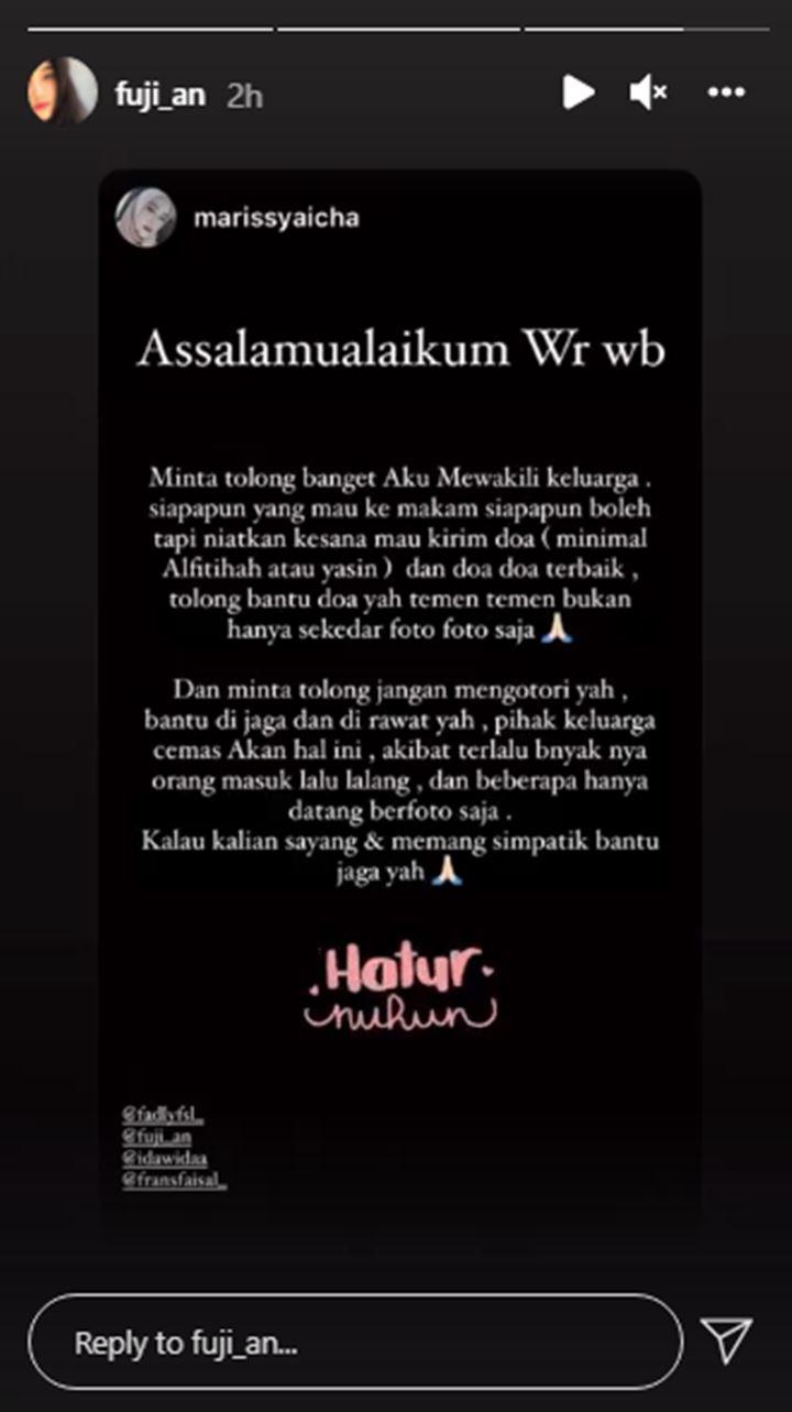 Banyak yang Numpang Foto di Makam Vanessa Angel-Bibi Ardiansyah, Pihak Keluarga Beri Peringatan Ini