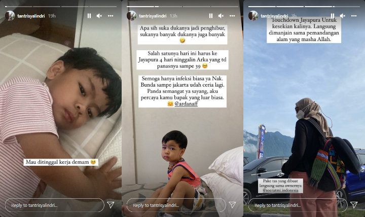 Sang Putra Demam Hingga 39 Derajat, Tantri Kotak Malah Harus Pergi ke Jayapura