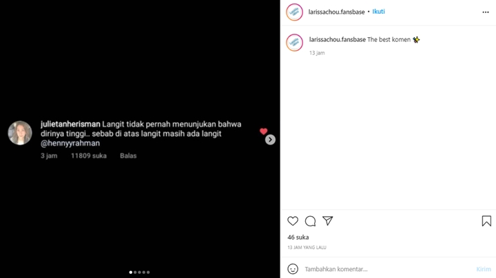 Henny Rahman Main Fisik, Ibunda Larissa Chou Tulis Sindiran Menohok