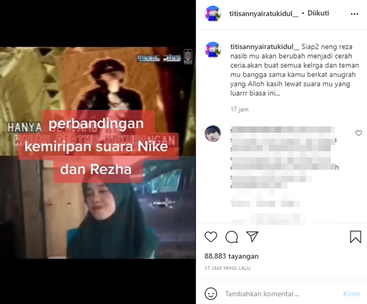 Titisan Nyai Ratu Kidul Ramal Masa Depan Reza \'Kembaran\' Suara Nike Ardilla