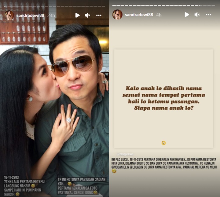 Langka, Sandra Dewi Nyaris Namai Anak Sesuai dengan Tempat Pertama Ketemu Suami?