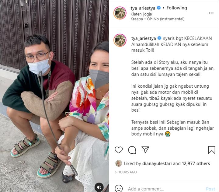 Tya Ariestya Tunjukkan Penampakan Besi yang Bikin Nyaris Celaka, Hingga Ungkap Kondisi Terbaru