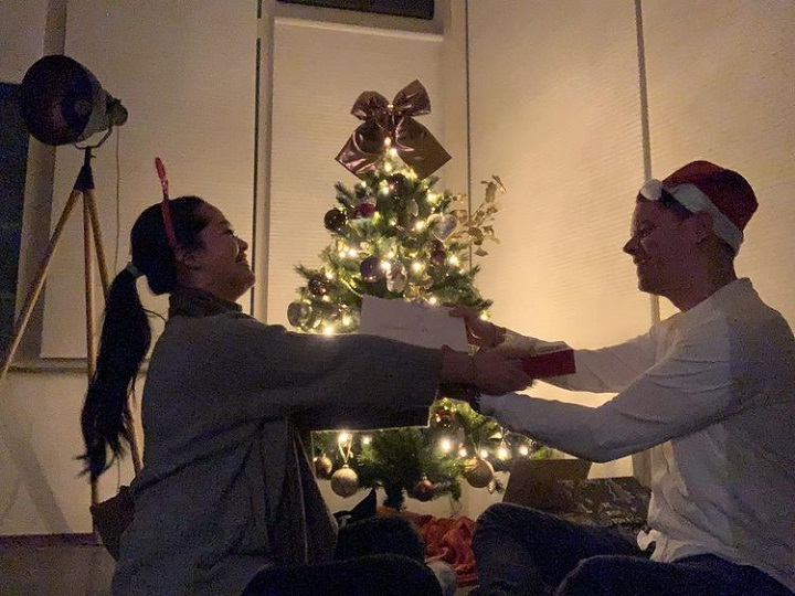 momen rayakan natal bersama 
