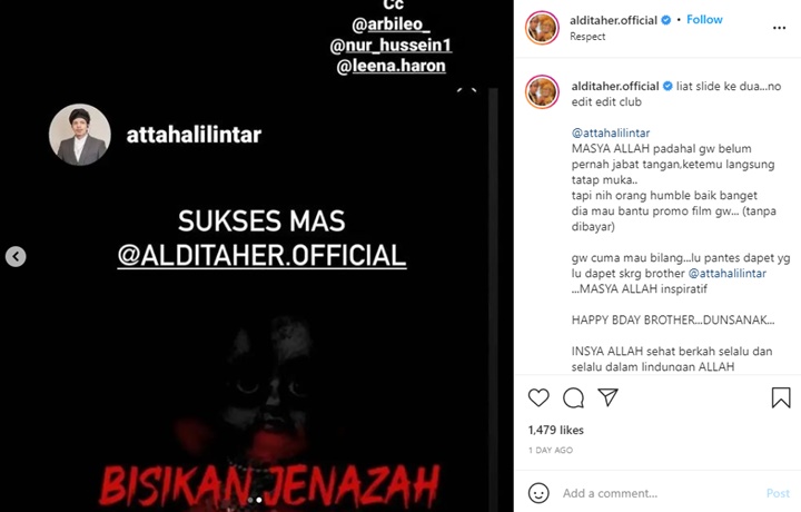 Belum Pernah Ketemu, Aldi Taher Kenang Kebaikan Atta Halilintar yang Tak Terlupakan