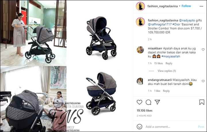 Dirakit Sendiri, Nagita Slavina Beli Stroller Seharga Mobil Untuk Anak Kedua Bikin Syok